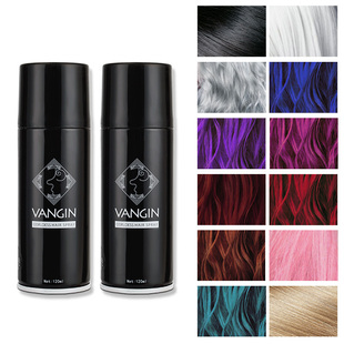 彩喷头发一次性染发剂喷雾黑色紫色彩色可洗约会婚礼演出舞台染膏