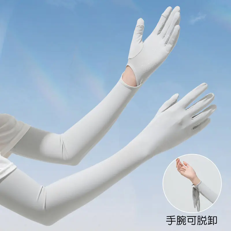 防晒袖套夏季女士户外骑车露指
