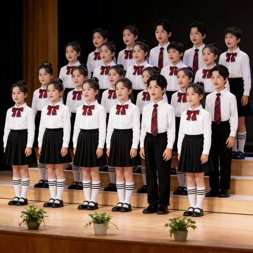 六一中小学生大合唱服装诗朗诵服校服儿童演出服幼儿园毕业照园服