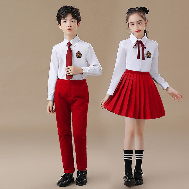 元旦儿童说唱演出服诗歌朗诵中小儿童演出服