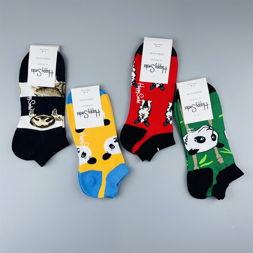 新款HappySocks短袜男士卡通袜子