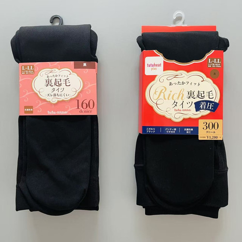 tutuanna160D300D黑色丝袜连裤袜