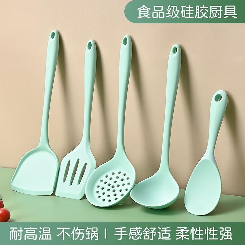 【行业热销】日本硅胶铲子不粘锅专用食品级炒菜铲子煎铲汤勺漏勺