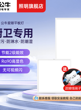 公牛厨房灯300x600集成吊顶灯led平板灯30x30卫生间专用铝扣板灯