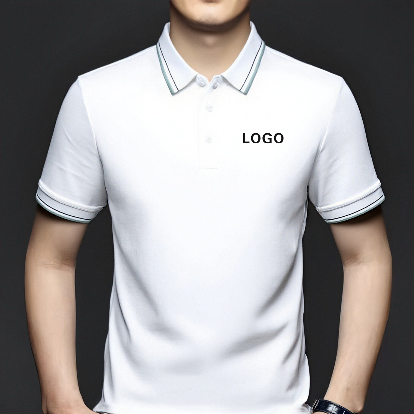 新款短袖服务员工作服女T恤定制印logo餐饮奶茶公司企业POLO衫男