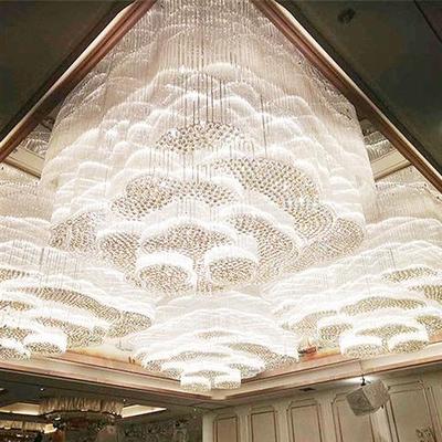 定制酒店工程灯非标LED宴会大堂吊灯售楼部沙盘宴会厅大型水晶灯