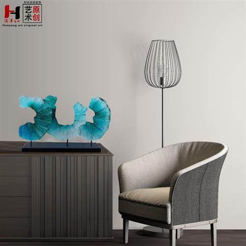 仿琉璃抽象工艺品透明树脂摆件家居创意雕塑电视柜摆件样板间装饰,特色手工艺,其他特色工艺品,淘宝优惠券,粉丝福利购,淘宝优惠卷