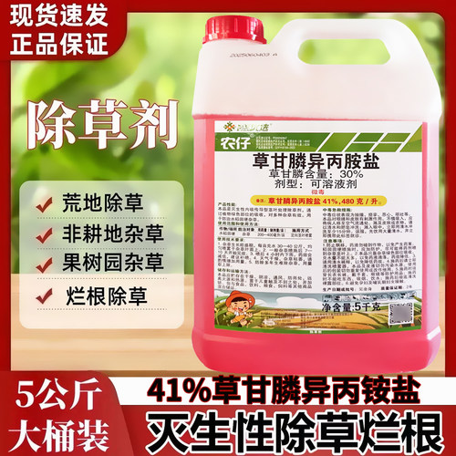 新安优选农仔草甘膦异丙胺盐除草烂根剂强力杀杂草非耕地果园开荒