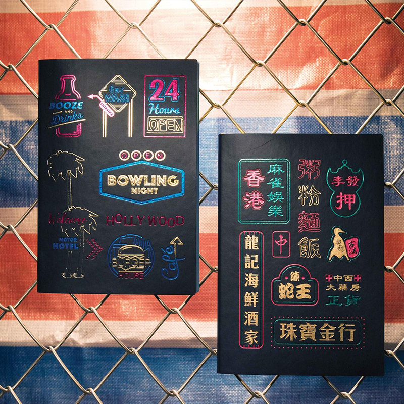 Daycraft德格夫旗舰霓虹灯系列A5横线笔记本子横格记事本创意手账本怀旧礼品礼物