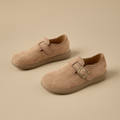 平底休闲乐福鞋 一脚蹬懒人单鞋 女春季 全包勃肯鞋