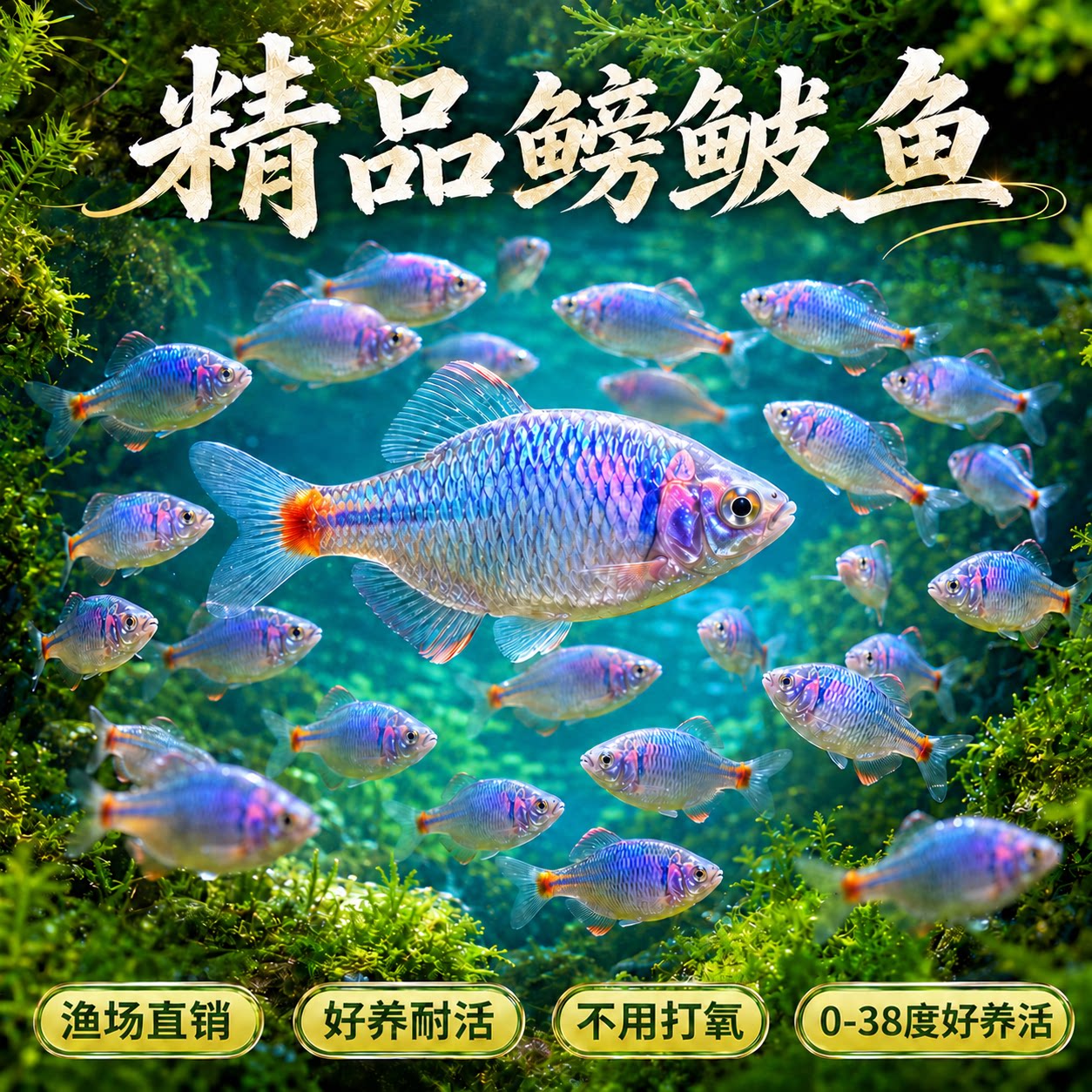 鳑鲏鱼观赏鱼小型冷水鱼吃藻鱼原生鱼高体旁皮活体淡水鱼好养耐活