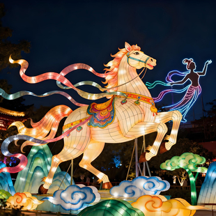 大型节日花灯造型定制春节国庆中秋灯会公园广场元宵彩灯设计厂家