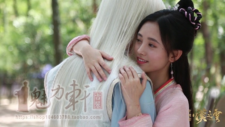 轩辕剑之汉之云鞠婧祎饰兰茵同款耳饰粉珠耳坠耳j勾儿童耳夹新包
