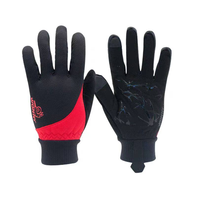 wonny蜗牛冬季单车骑行手套 加绒 保暖 防滑减震透气户外登山徒步