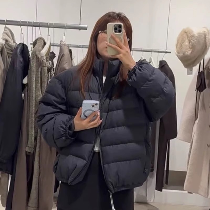 amomento男女同款正反两穿立领保暖羽绒服25冬季新款韩货定制