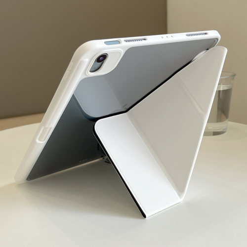 适用2025ipad11代A16Y折平板保护壳air7带笔槽Pro11寸亚克力横竖折叠防弯MINI4/5/6一体3Y折平板保护套