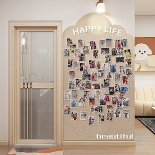 自粘免打孔云朵照片墙装 饰毛毡贴软木板背景客厅公司愿景板幼儿园