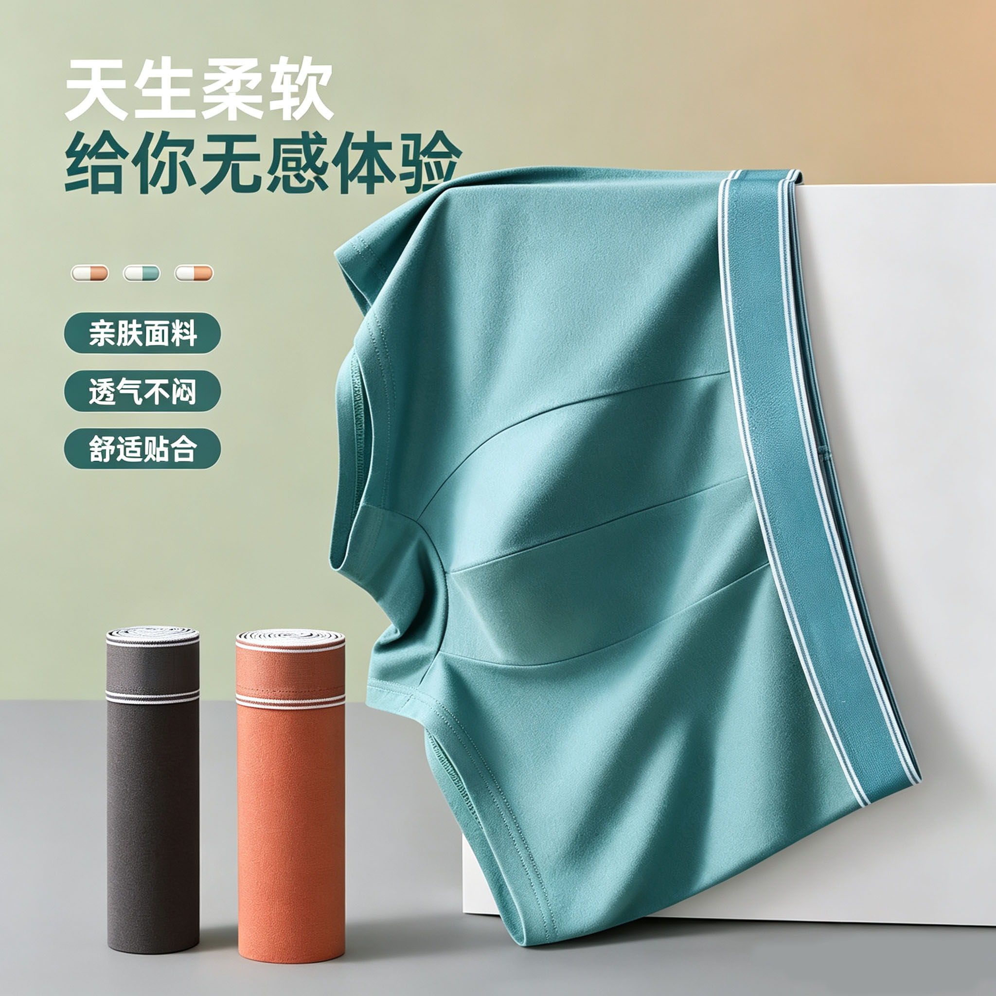 男士纯棉平角内裤透气抑菌大码