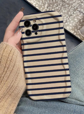 2025新款适用苹果16promax的手机壳条纹iphone15高级感小众超好看14pro网红爆款独特13全包硅胶防摔max女款Az
