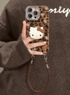 适用苹果17手机壳女秋冬iphone17promax带挂绳16pm独特超好看15pro小众高级感14p复古外壳13防摔保护套央