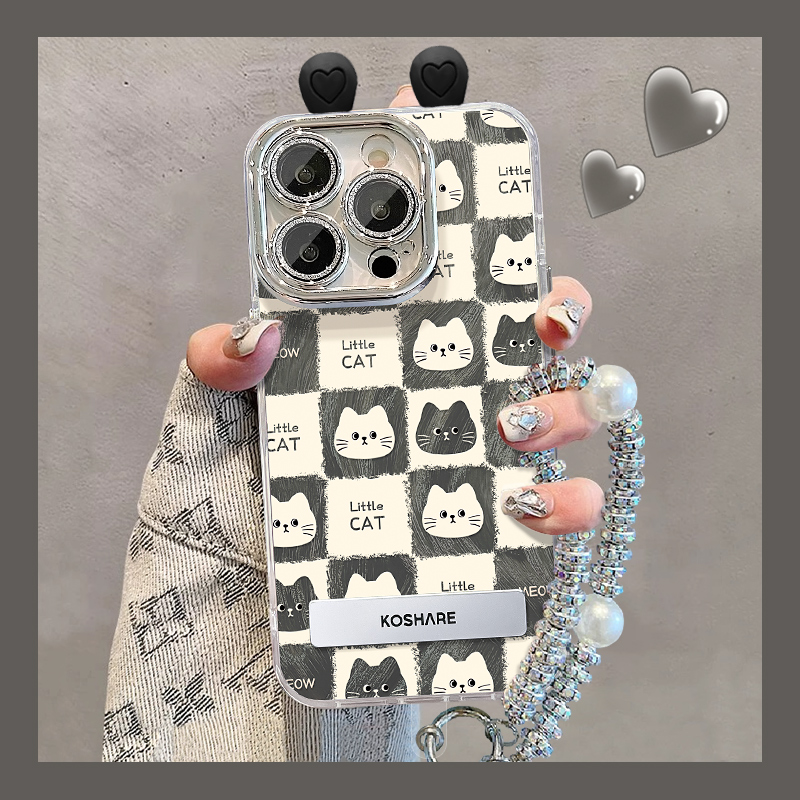 【小红书爆款格子猫咪手机壳】