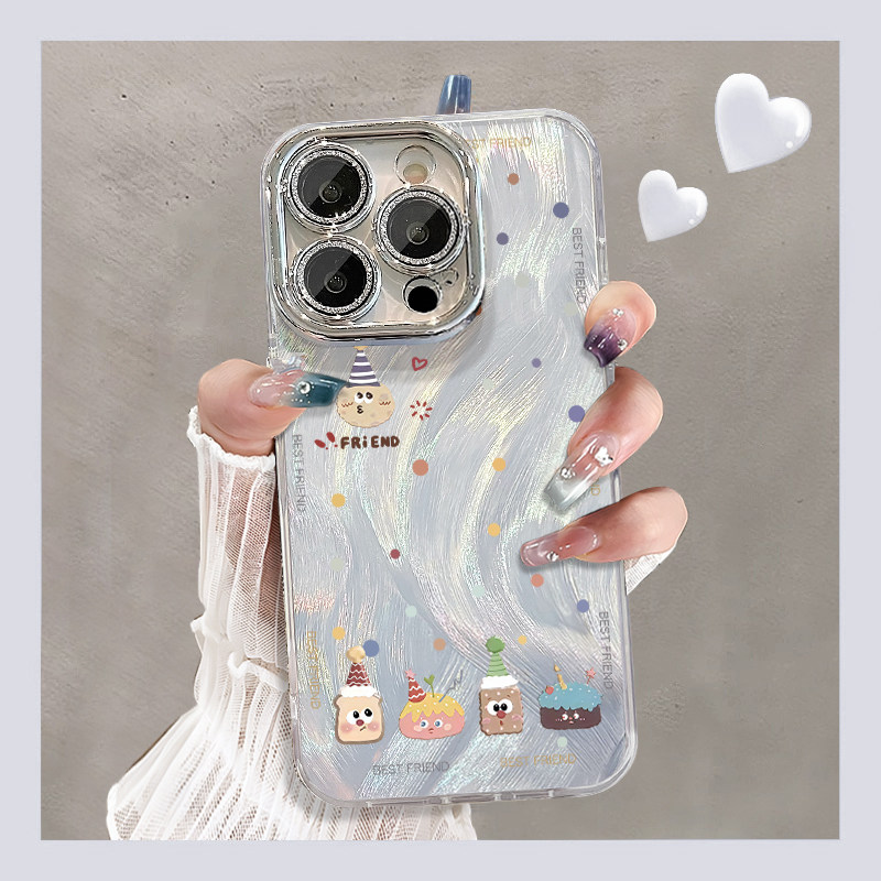 适用苹果16promax手机壳女新款iPhone16夏天高级感15plus自带镜头膜14pro小清新13pm超好看12防摔11保护套零