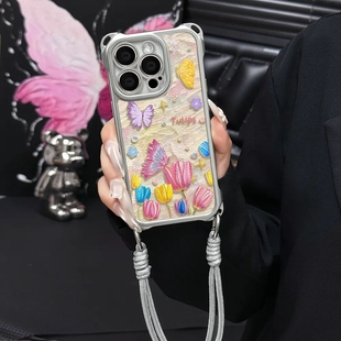 女iphone16promax小众高级感15plus适合夏天14超好看13不会撞壳12创意硬11防摔保护套BC 适用苹果16手机壳新款