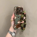 适用苹果17手机壳iphone17promax女新款 16pro秋冬皮质15plus轻奢高级感14手绳支架13镜头全包12软防摔保护套D