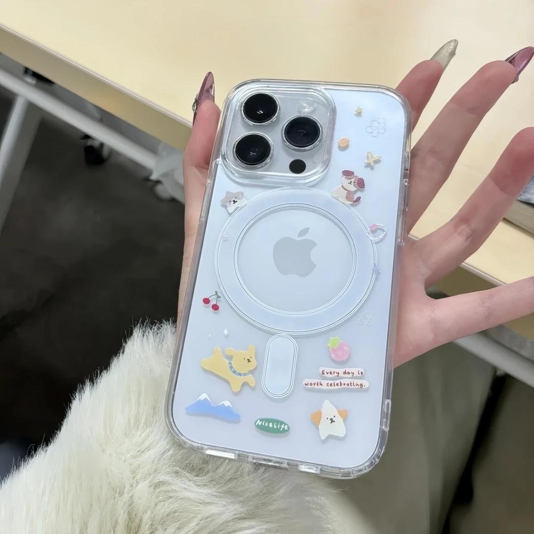 【永不发黄透明自带磁吸手机壳】