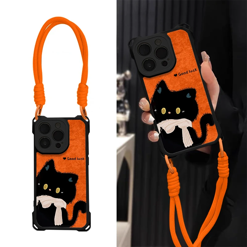 适用苹果17手机壳秋冬iPhone17promax女新款16pro小羊皮15镜头全包14plus小狗可爱13pm带挂绳12防摔保护套豪