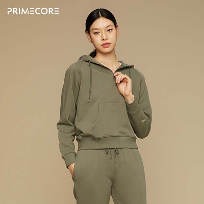 PRIMECORE丨French Terry针织毛圈女士半拉链帽衫