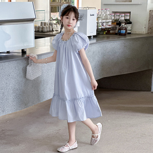 裙森系韩范公主裙服装 女童泡泡袖 韩系潮范酷帅潮童穿搭ins风简约