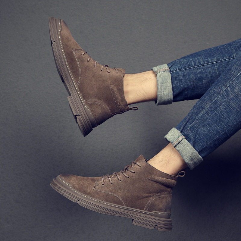 特大码45 46  47 48码马丁靴男鞋高帮沙漠靴工装切尔西靴15772,流行男鞋,马丁靴,淘宝优惠券,粉丝福利购,淘宝优惠卷