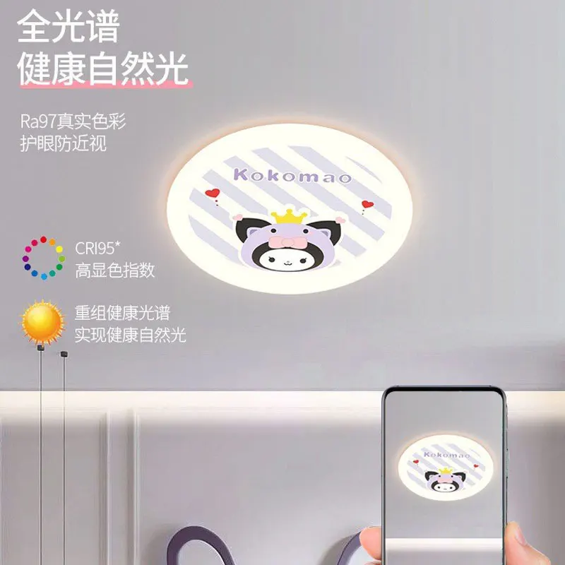 2025新款简约现代儿童房灯吸顶卡通女孩房间卧室装饰公主网红护眼