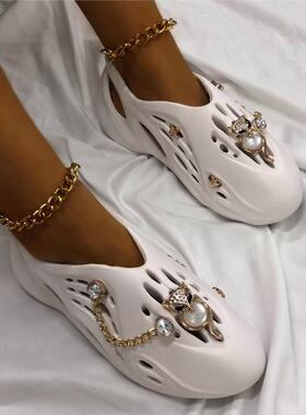 36-45凉鞋女 Lazada summer plus size flat sandals beach shoes