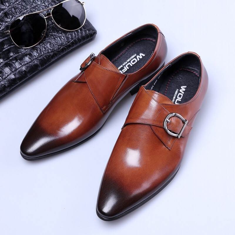 Men Business Leather Dress Shoes Formal Wedding Shoes 男鞋