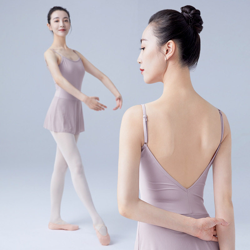 成人舞蹈服女可调节肩带形体