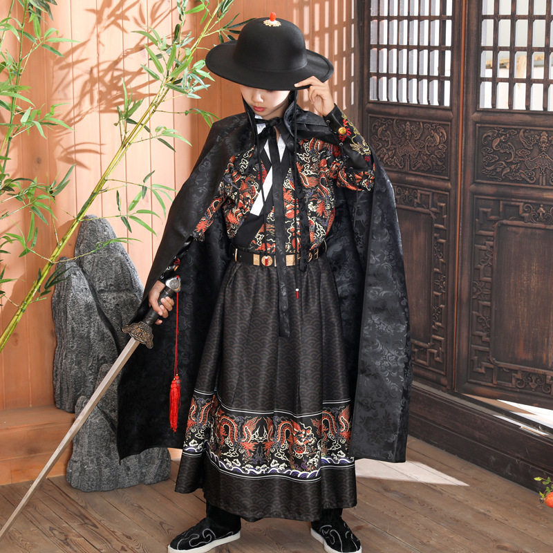 男童汉服飞鱼服锦衣卫古风蟒袍