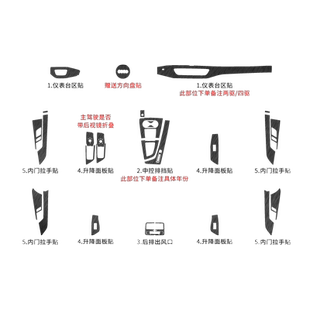 黑武士拉丝膜适用09-24年奥迪A4L内饰改装中控装饰贴膜贴坏免费补