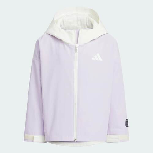 Adidas/阿迪达斯 儿童拒水防泼运动休闲宽松连帽夹克外套 KB4578