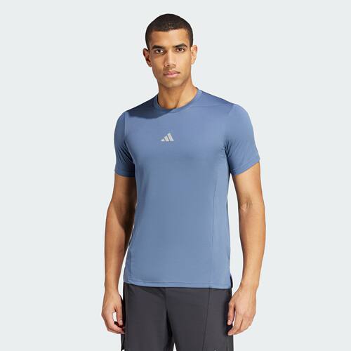Adidas/阿迪达斯 男子运动透气短袖圆领T恤 IS3741