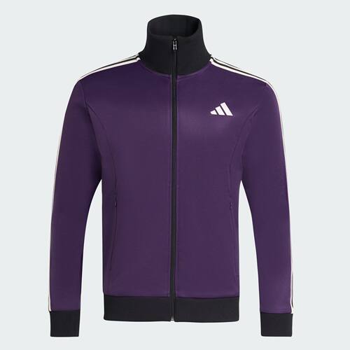 Adidas/阿迪达斯 男子条纹舒适运动休闲夹克外套 KT0839