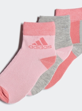 Adidas/阿迪达斯 儿童三双装Ankle Socks舒适及踝袜子 GN7395