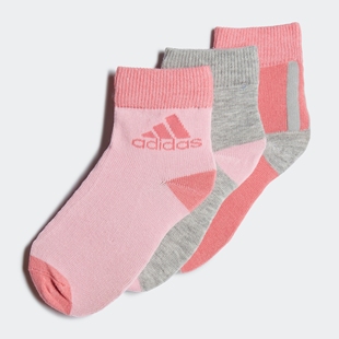 Adidas/阿迪达斯 儿童三双装Ankle Socks舒适及踝袜子 GN7395