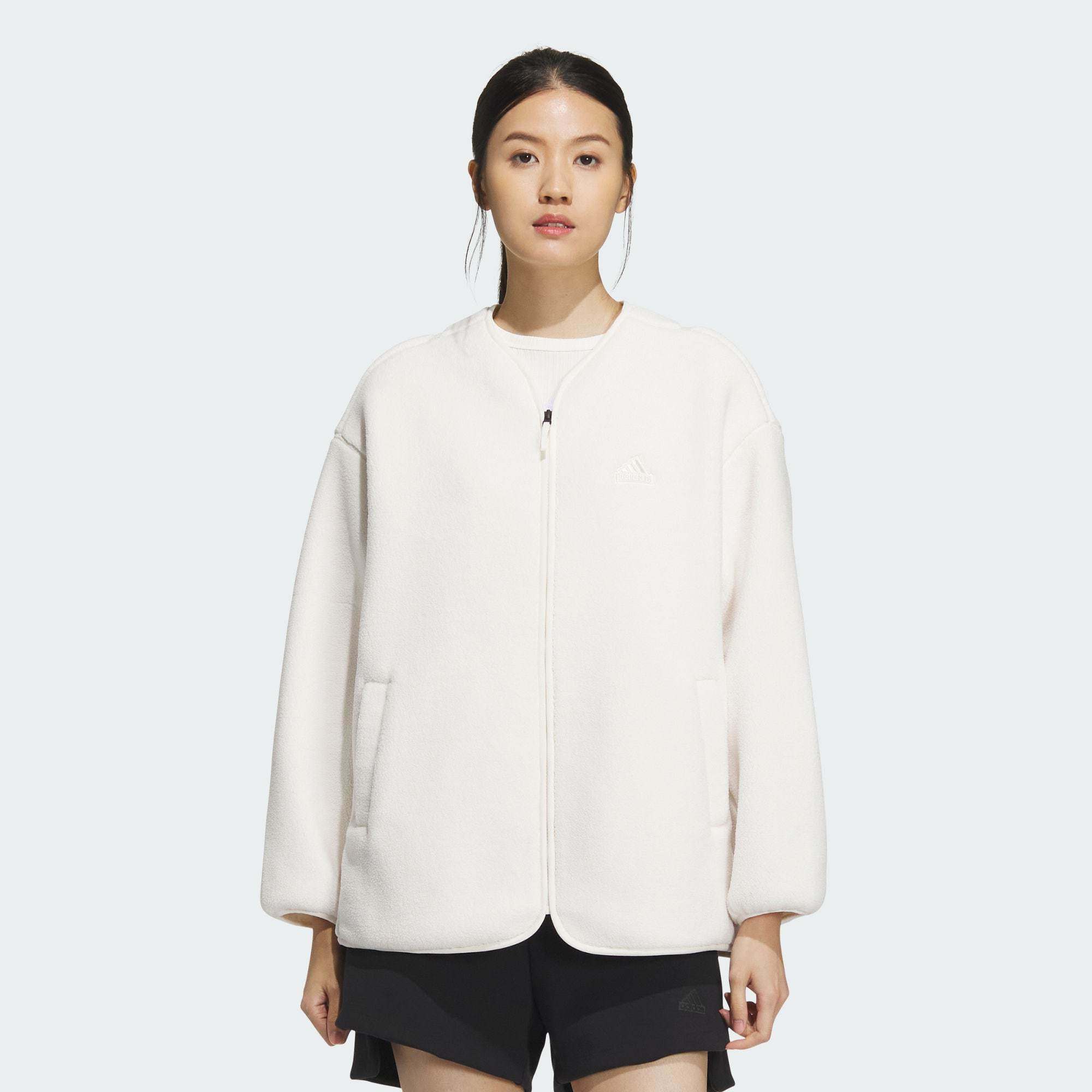 Adidas/阿迪达斯 女子毛巾布运动休闲宽松夹克外套 IZ3146,运动服/休闲服装,运动茄克/外套,淘宝优惠券,粉丝福利购,淘宝优惠卷