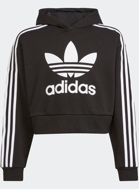 Adidas 三叶草亲子短款连帽卫衣 H32337 HK0278