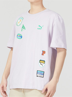 PUMA/彪马 男女字母Logo印花圆领套头短袖T恤 623251