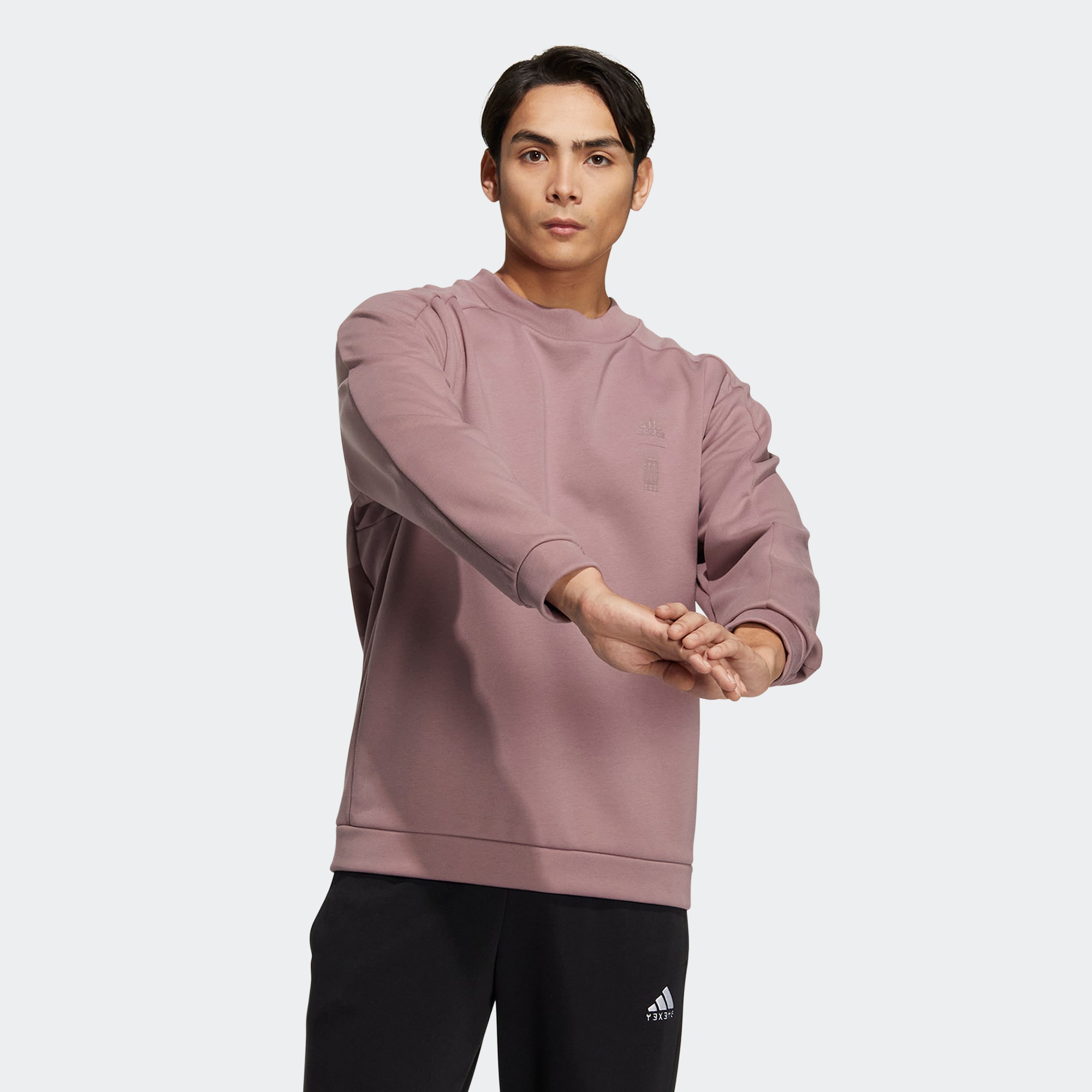 Adidas/阿迪达斯 男女武极系列运动宽松圆领卫衣套头衫 HN8969