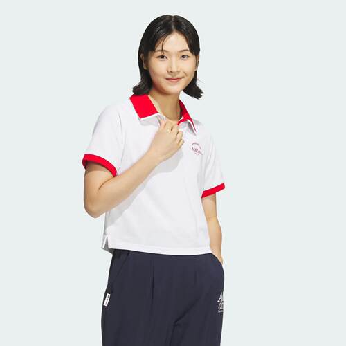 Adidas/阿迪达斯 女子运动休闲短袖翻领POLO衫 JC8685