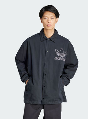 Adidas/阿迪达斯 男子三叶草运动宽松翻领夹克外套 IU2371